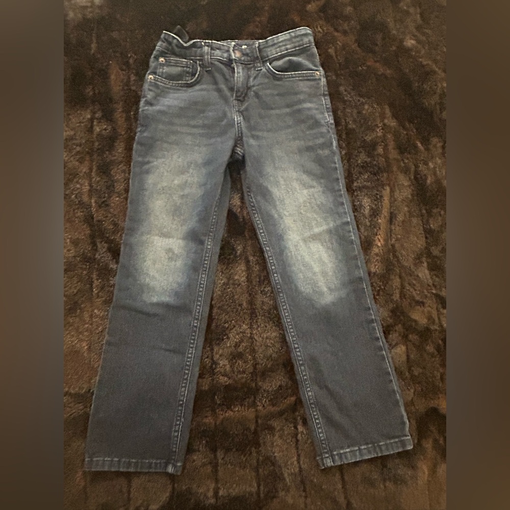 Cat & Jack Boys Straight Leg Jeans Size 8 Stretch Denim Blue